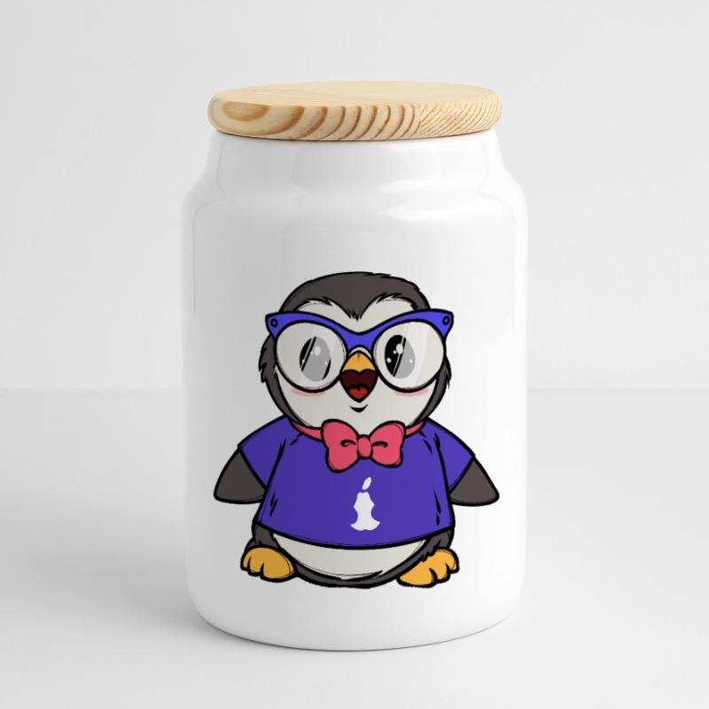 Softwareentwickler Code Developer Programmierer Panorama Keksdose mit Holzdeckel