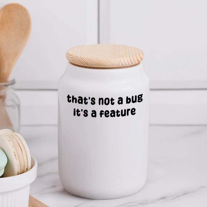 Développeur : Geek Bugs Code Computer Science Statement Boîte à biscuits avec couvercle en bois