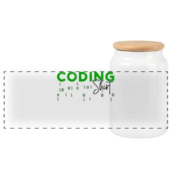 Coden Développeur Programmeur Développeur Web Dicton - Boîte à biscuits avec couvercle en bois - blanc - Devant