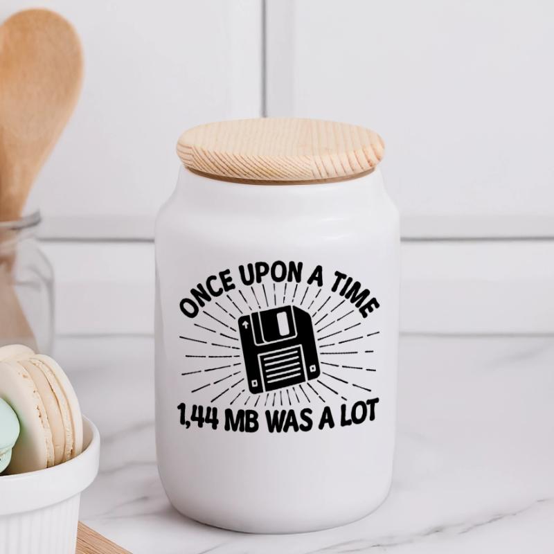 Programmer Debug Skripting Developer Statement Panoramic Cookie Jar with Wooden Lid
