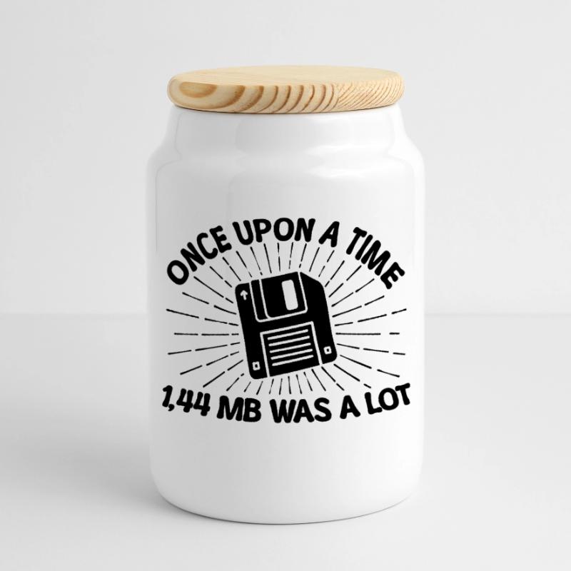 Programmer Debug Skripting Developer Statement Panoramic Cookie Jar with Wooden Lid