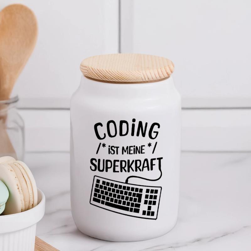 Développeur de déclaration de code informatique Computergeek Boîte à biscuits avec couvercle en bois