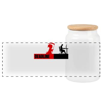 Bugfixing Skripting Dev Computerfreak Developer - Panorama Keksdose mit Holzdeckel - Weiß - Vorne