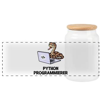 Déclaration du développeur de code informatique du programmeur - Boîte à biscuits avec couvercle en bois - blanc - Devant
