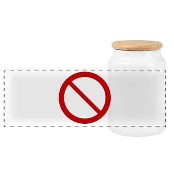 war paix - Boîte à biscuits avec couvercle en bois - blanc - Devant