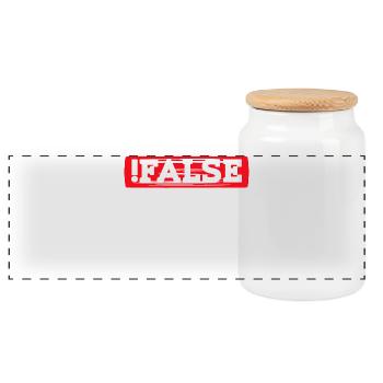 Debug Scripting Statement Developer Code Nerd - Panoramic Cookie Jar with Wooden Lid - white - Front