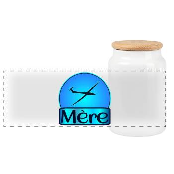 Mère Pilote - Boîte à biscuits avec couvercle en bois - blanc - Devant