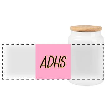 ADHS Psychologie - Panorama Keksdose mit Holzdeckel - Weiß - Vorne