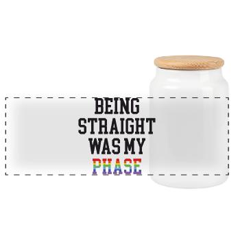 LGBT Pride Month - Hetero zu sein war meine Phase - Panorama Keksdose mit Holzdeckel - Weiß - Vorne