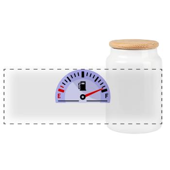 Ravitaillement en énergie électrique de la station-service - Boîte à biscuits avec couvercle en bois - blanc - Devant