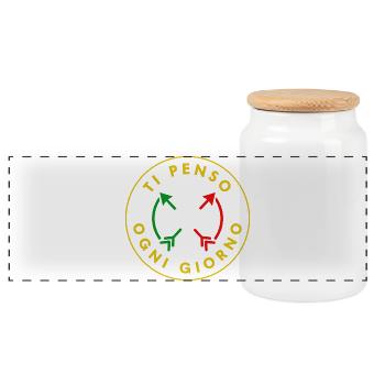 TI PENSO OGNI GIORNO - Boîte à biscuits avec couvercle en bois - blanc - Devant