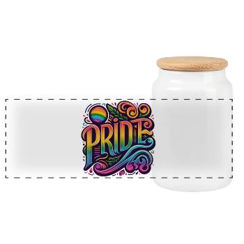 Célébrez l’amour et la diversité avec fierté, LGBTQ+ - Boîte à biscuits avec couvercle en bois - blanc - Devant