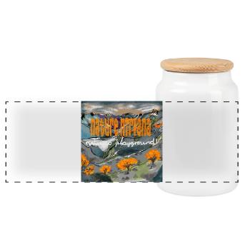 NATURE'S NIRVANA - Panoramic Cookie Jar with Wooden Lid - white - Front
