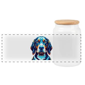 Southern Hound Hunderasse Bunte Karikatur Kawaii - Panorama Keksdose mit Holzdeckel - Weiß - Vorne