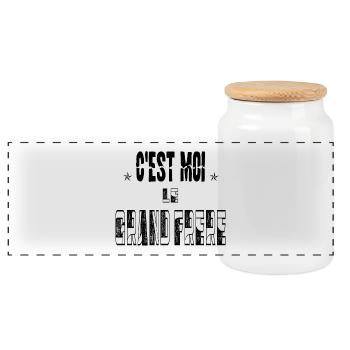 Moi le Grand Frère - Boîte à biscuits avec couvercle en bois - blanc - Devant