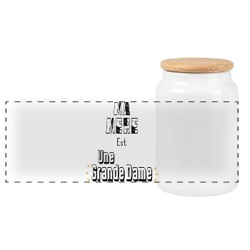 Ma Mère Est Une Grande Dame - Boîte à biscuits avec couvercle en bois - blanc - Devant