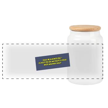 C'est pas ma faute si vous avez mauvais goût - Boîte à biscuits avec couvercle en bois - blanc - Devant