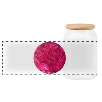 Peint à la main - peint à la main par Martina Eßer - Boîte à biscuits avec couvercle en bois - blanc - Devant