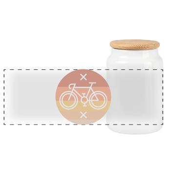 Vélo de route rétro Gravel Vintage Lines Single Speed - Boîte à biscuits avec couvercle en bois - blanc - Devant