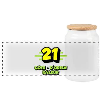 Côte d'orien râleur - Boîte à biscuits avec couvercle en bois - blanc - Devant