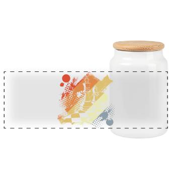 Reine et roi des échecs - Boîte à biscuits avec couvercle en bois - blanc - Devant
