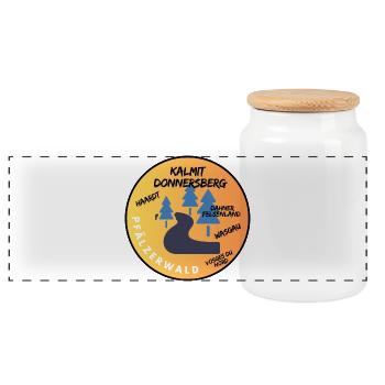 Voyage dans le Palatinat - Boîte à biscuits avec couvercle en bois - blanc - Devant