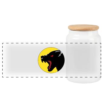Bête - Boîte à biscuits avec couvercle en bois - blanc - Devant