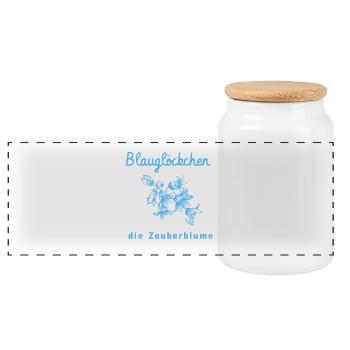 Bluebell la fleur magique - Boîte à biscuits avec couvercle en bois - blanc - Devant