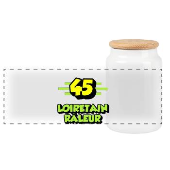Loiretain râleur - Boîte à biscuits avec couvercle en bois - blanc - Devant