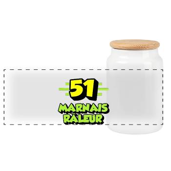 Marnais râleur - Boîte à biscuits avec couvercle en bois - blanc - Devant