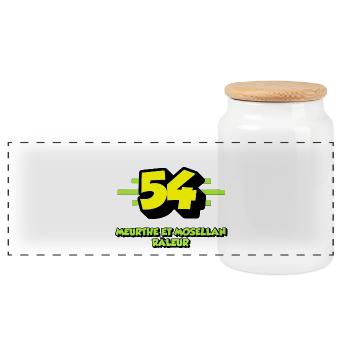 Meurthe et mosellan râleur - Boîte à biscuits avec couvercle en bois - blanc - Devant