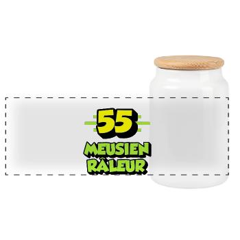Meusien râleur - Boîte à biscuits avec couvercle en bois - blanc - Devant