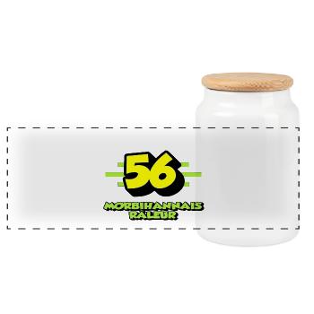 Morbihannais râleur - Boîte à biscuits avec couvercle en bois - blanc - Devant