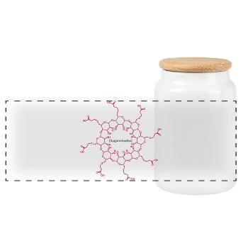 Sugammadex - Boîte à biscuits avec couvercle en bois - blanc - Devant