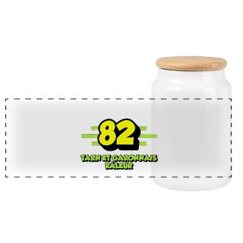 Tarn et Garonnais râleur - Boîte à biscuits avec couvercle en bois - blanc - Devant