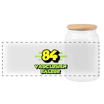 Complaining Vaucluse - Panoramic Cookie Jar with Wooden Lid - white - Front