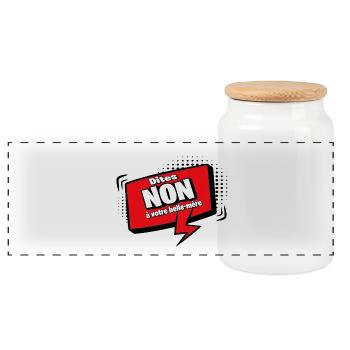 Sag nein zu deiner Schwiegermutter - Panorama Keksdose mit Holzdeckel - Weiß - Vorne