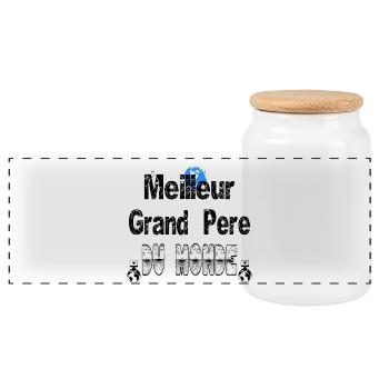 Meilleure Grand Père du Monde - Boîte à biscuits avec couvercle en bois - blanc - Devant