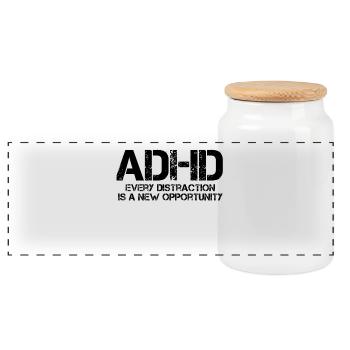 ADHS - Panorama Keksdose mit Holzdeckel - Weiß - Vorne
