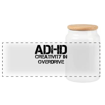 ADHS - Panorama Keksdose mit Holzdeckel - Weiß - Vorne