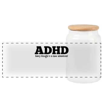 ADHS - Panorama Keksdose mit Holzdeckel - Weiß - Vorne