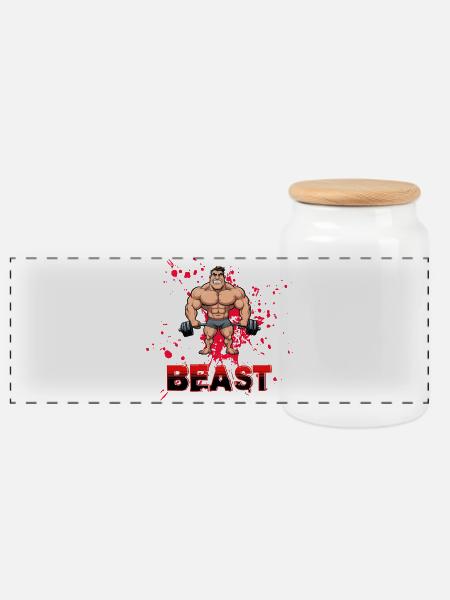 Beast - Panorama Keksdose mit Holzdeckel - Weiß