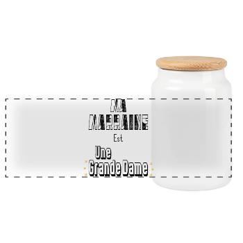 Ma Marraine Est Une Grande Dame - Boîte à biscuits avec couvercle en bois - blanc - Devant