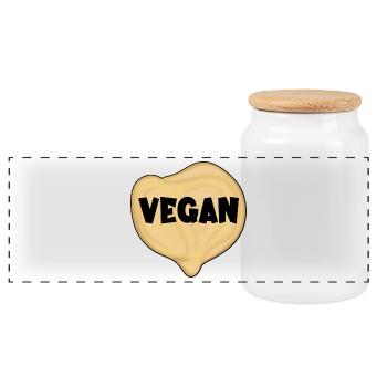 POIS CHICHES PROTÉINÉS VÉGÉTALIENS - Boîte à biscuits avec couvercle en bois - blanc - Devant