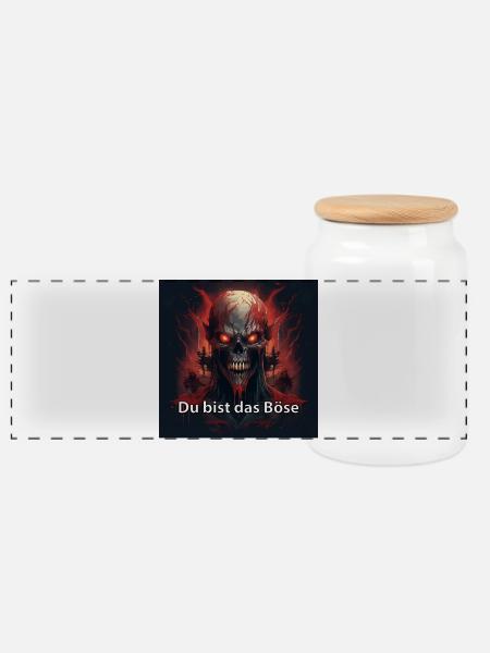 dubistdasböse - Panorama Keksdose mit Holzdeckel - Weiß