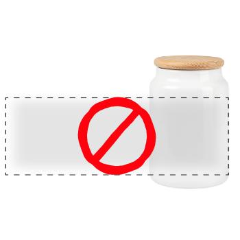 Signe de la prohibition style bande dessinée - Boîte à biscuits avec couvercle en bois - blanc - Devant