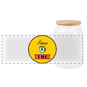 anniversary. Anniversary Decade. humor. funny - Panoramic Cookie Jar with Wooden Lid - white - Front