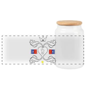 T SHIRT 976 MAYOTTE - Panoramic Cookie Jar with Wooden Lid - white - Front