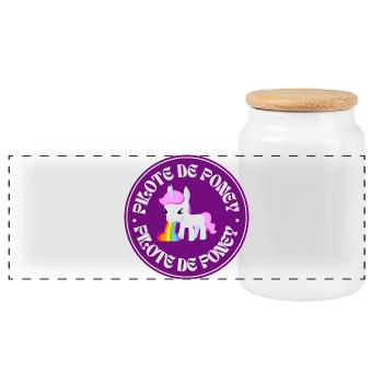 Pony-Pilot - Panorama Keksdose mit Holzdeckel - Weiß - Vorne