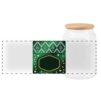 ÉTIQUETTE DE SIGNE DE NOM DE NOËL - Boîte à biscuits avec couvercle en bois - blanc - Devant